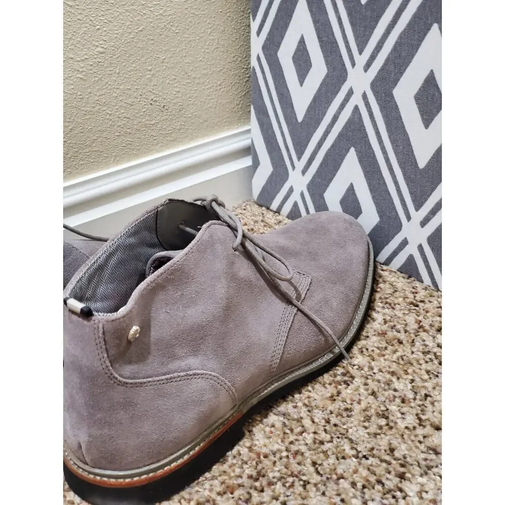 Timberland Chukka Boots Davis Square Men 10.5 Gray Suede Canvas Versatile Solid